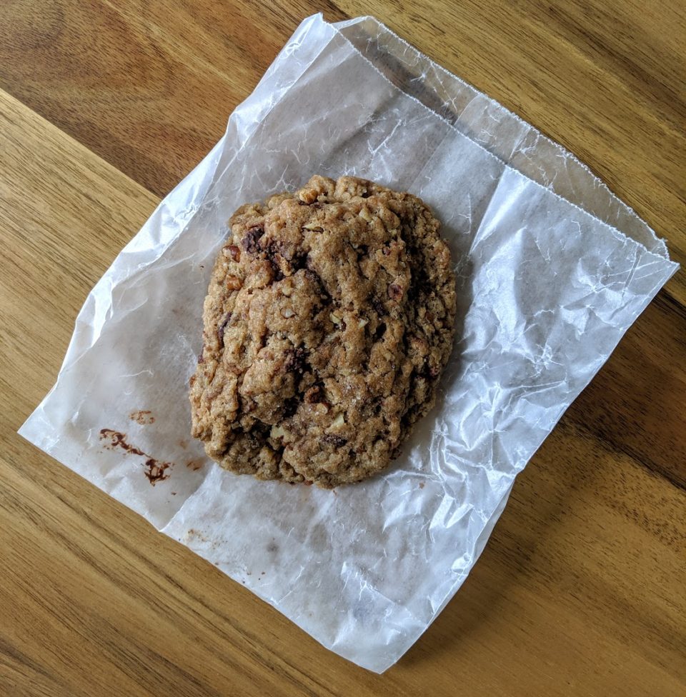 seasoned vegan salted pecan cookie